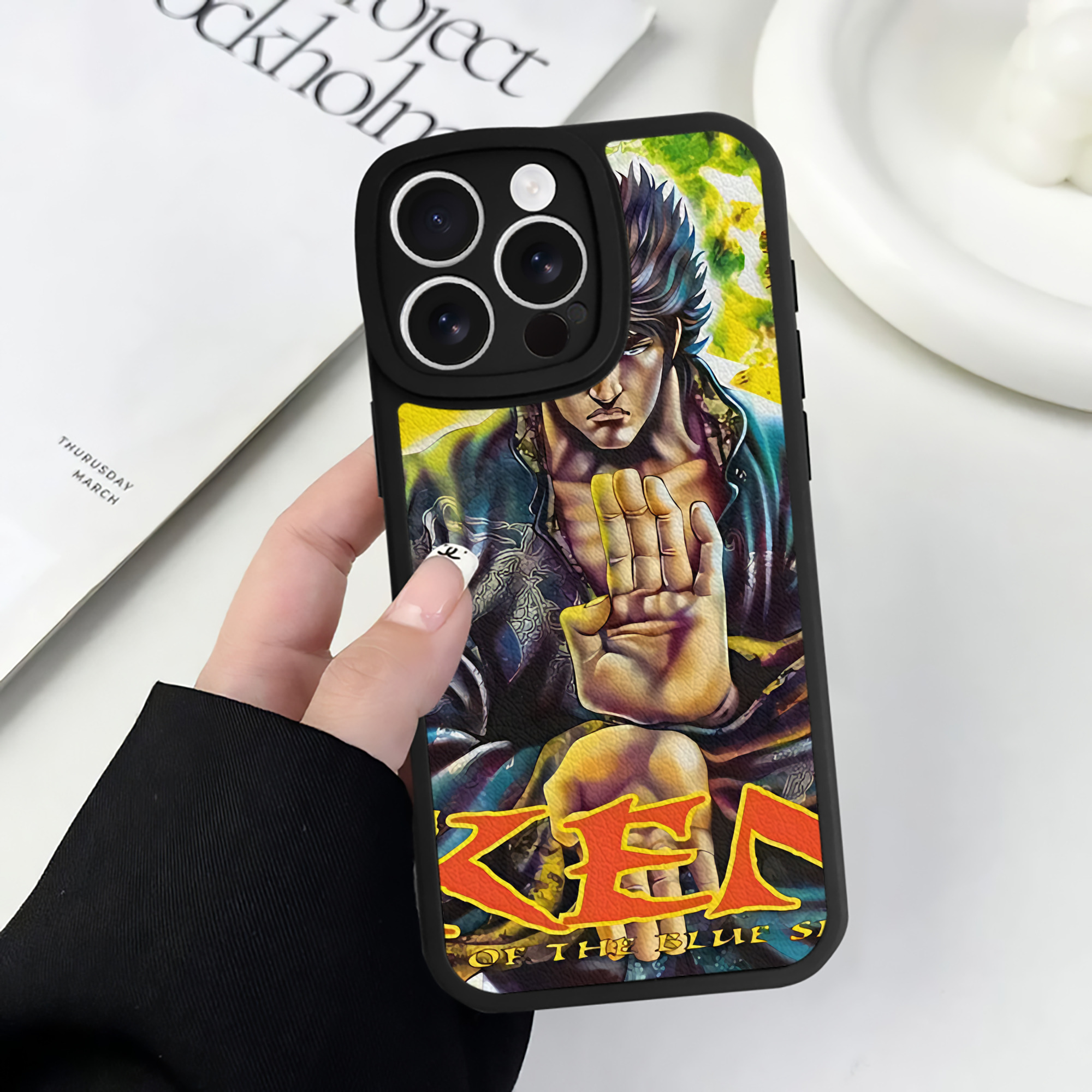 （画像用） 北斗の拳 Fist of the North Star 【iPhone 16シリーズ対応】シリコンスマホケース（レザー調） 材質：シリコン
